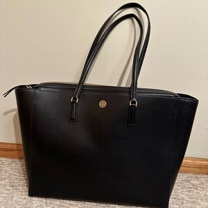 Tory Burch Black Leather Tote